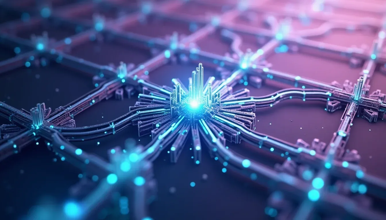 Gestructureerd kristalrooster symboliseert geverifieerde AI-output