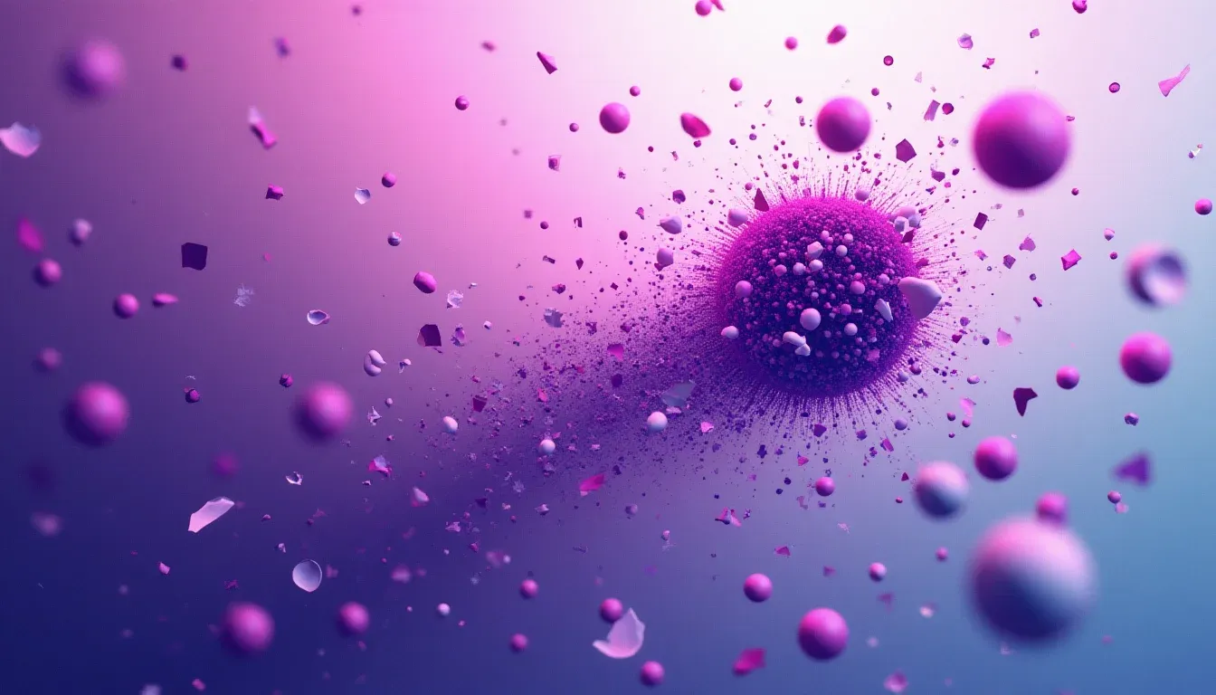 Versplinterde visuele fragmenten die AI-fouten symboliseren